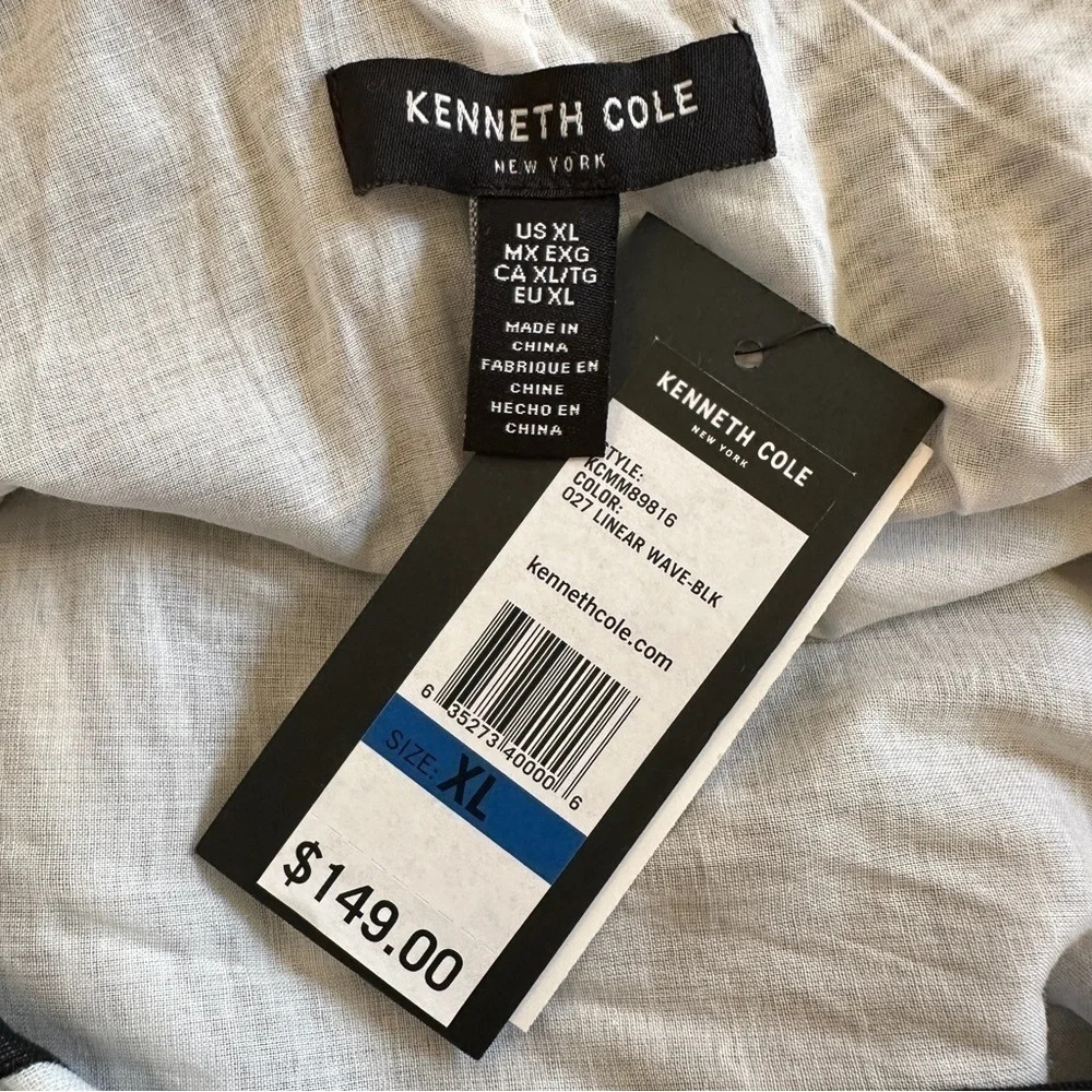 Kenneth Cole Women’s Racerback Twist Strap Dress in Black & White Print - Picture 7 of 10